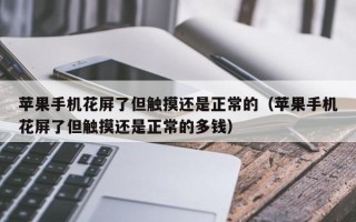 蘋果手機花屏了但觸摸還是正常的（蘋果手機花屏了但觸摸還是正常的多錢）