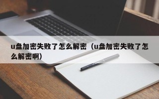 u盤加密失敗了怎么解密（u盤加密失敗了怎么解密啊）