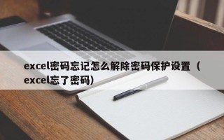 excel密碼忘記怎么解除密碼保護設(shè)置（excel忘了密碼）