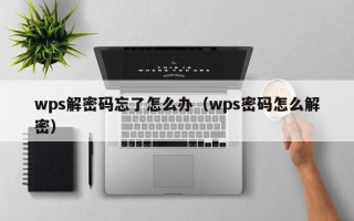 wps解密碼忘了怎么辦（wps密碼怎么解密）
