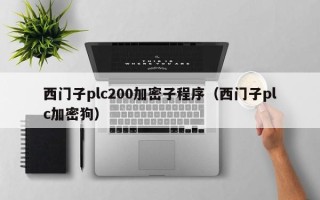 西門子plc200加密子程序（西門子plc加密狗）