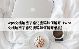 wps文檔加密了忘記密碼如何解開(kāi)（wps文檔加密了忘記密碼如何解開(kāi)手機(jī)）