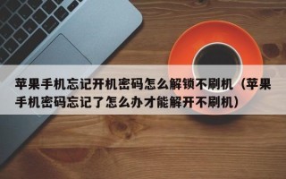 蘋果手機忘記開機密碼怎么解鎖不刷機（蘋果手機密碼忘記了怎么辦才能解開不刷機）
