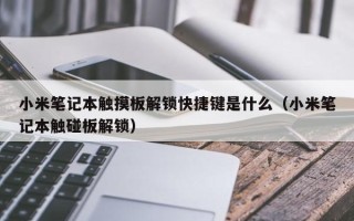 小米筆記本觸摸板解鎖快捷鍵是什么（小米筆記本觸碰板解鎖）