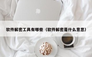 軟件解密工具有哪些（軟件解密是什么意思）