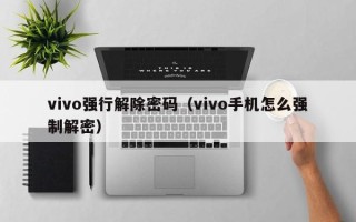 vivo強行解除密碼（vivo手機怎么強制解密）