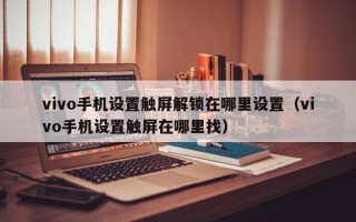 vivo手機設置觸屏解鎖在哪里設置（vivo手機設置觸屏在哪里找）