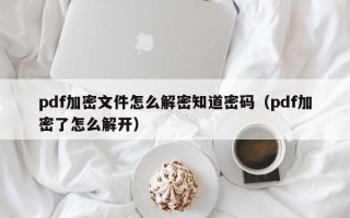 pdf加密文件怎么解密知道密碼（pdf加密了怎么解開）