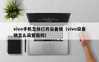 vivo手機怎樣打開設備鎖（vivo設備鎖怎么設置指紋）