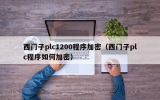 西門子plc1200程序加密（西門子plc程序如何加密）