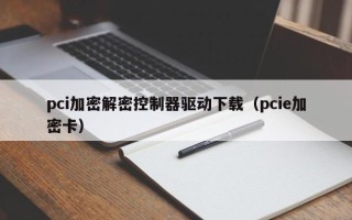 pci加密解密控制器驅(qū)動(dòng)下載（pcie加密卡）