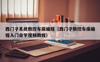 西門(mén)子系統(tǒng)數(shù)控車(chē)床編程（西門(mén)子數(shù)控車(chē)床編程入門(mén)自學(xué)視頻教程）