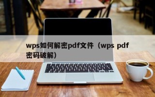 wps如何解密pdf文件（wps pdf密碼破解）