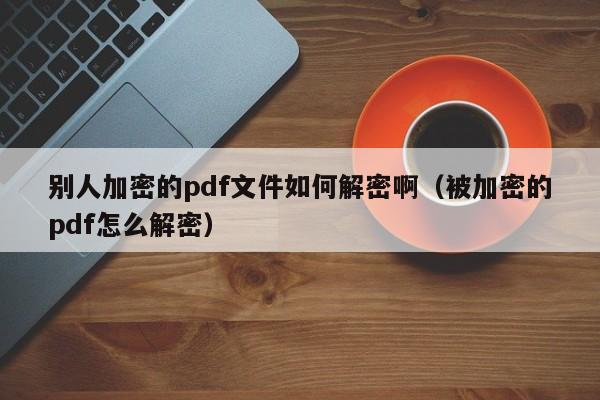 別人加密的pdf文件如何解密啊（被加密的pdf怎么解密）-第1張圖片-晉江速捷自動化科技有限公司