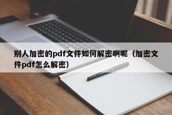 別人加密的pdf文件如何解密啊呢（加密文件pdf怎么解密）-第1張圖片-晉江速捷自動化科技有限公司