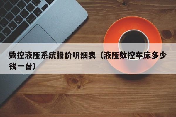 數(shù)控液壓系統(tǒng)報(bào)價(jià)明細(xì)表（液壓數(shù)控車(chē)床多少錢(qián)一臺(tái)）-第1張圖片-晉江速捷自動(dòng)化科技有限公司